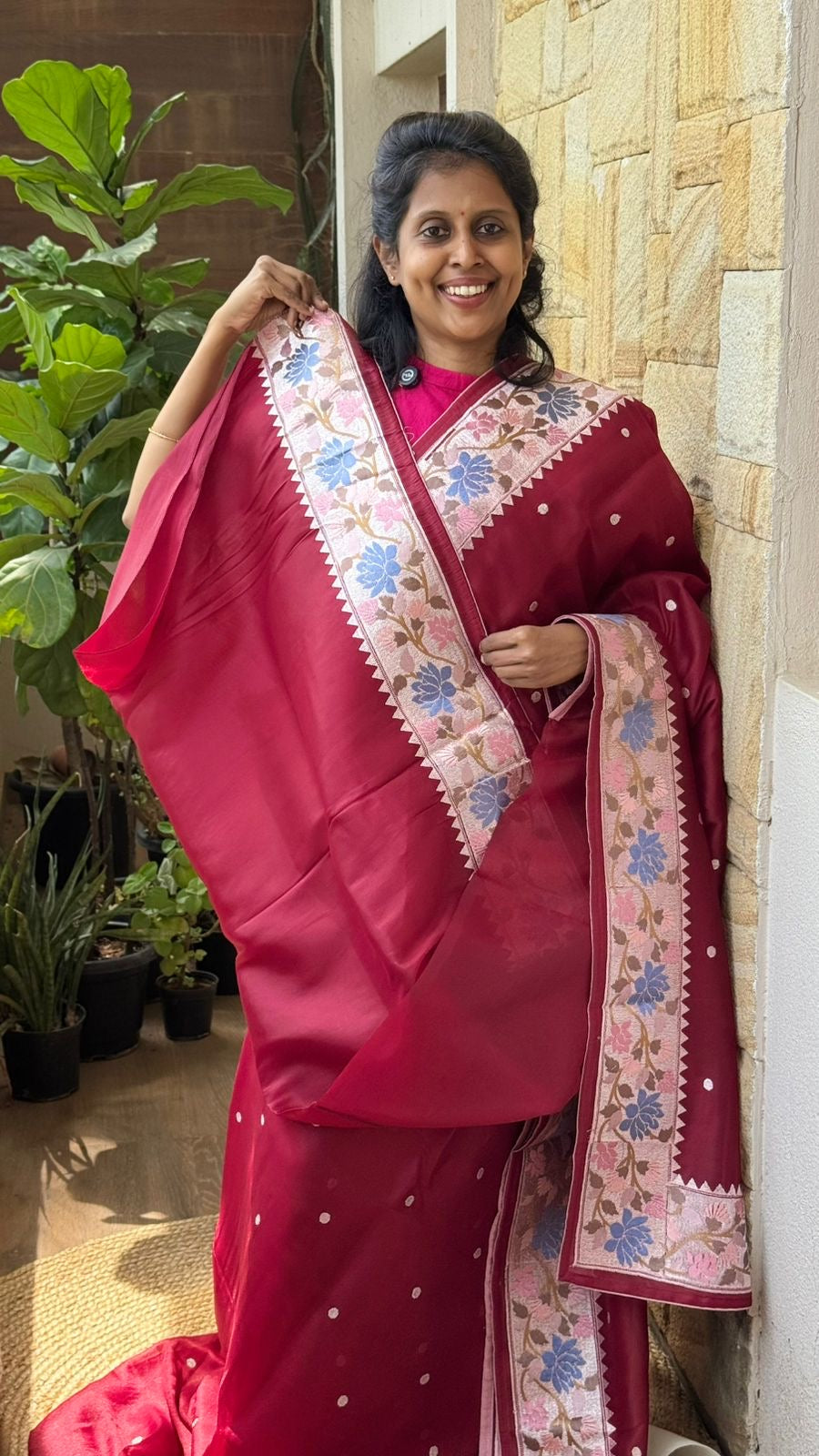 Tissue Floral Embroidered
