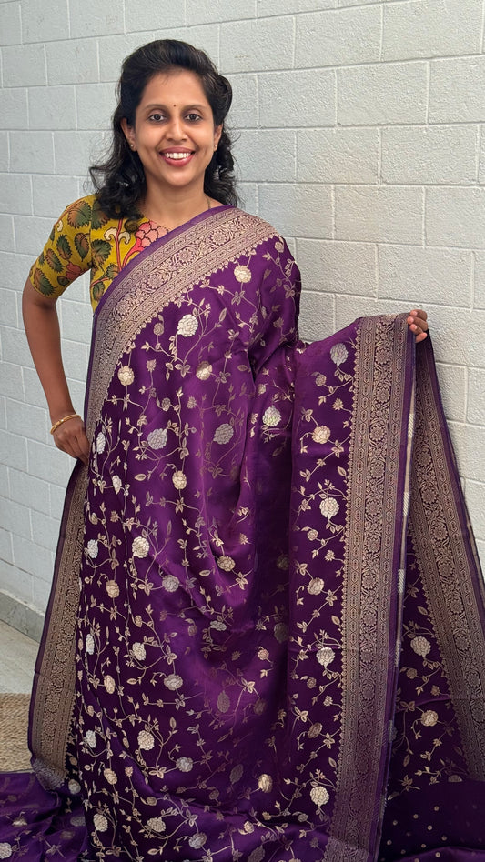 Mushroom Silk Meenakari