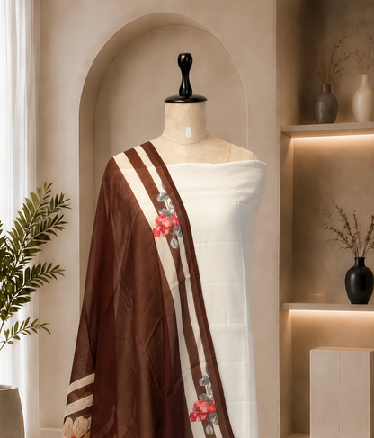 Mul Silk Unstitched Suit