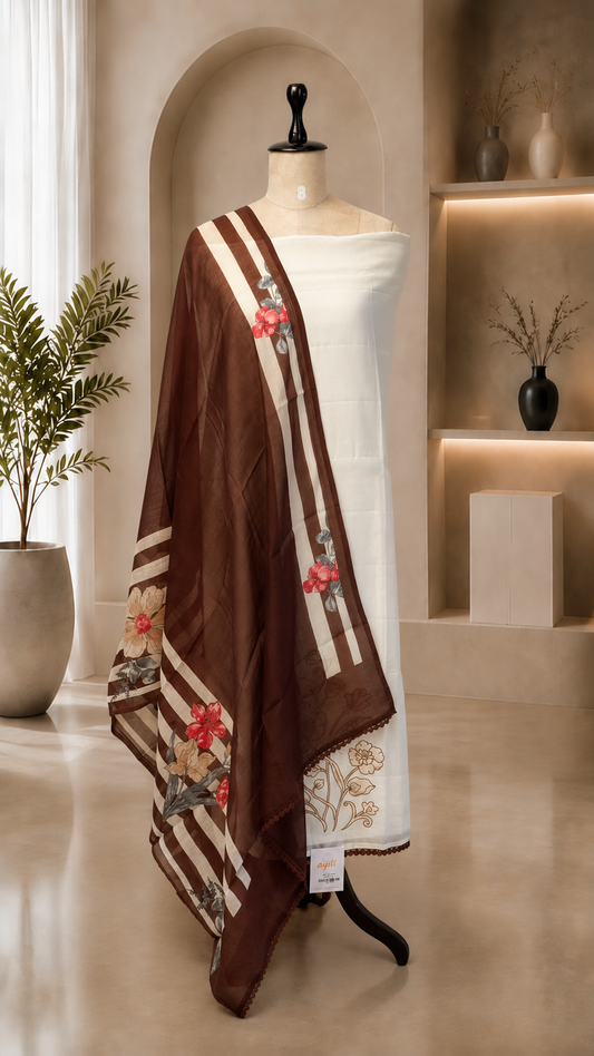 Mul Silk Unstitched Suit