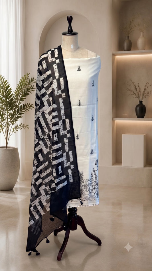 Mul Silk Unstitched Suit