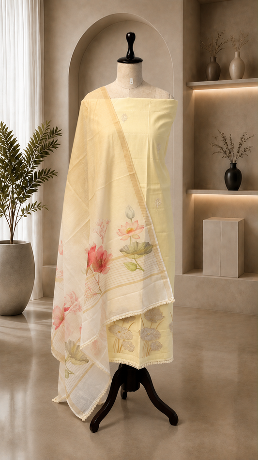 Mul Silk Unstitched Suit