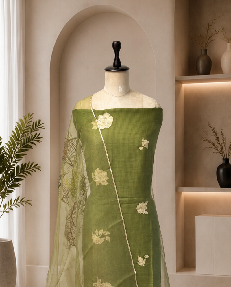 Mul Silk Unstitched Suit