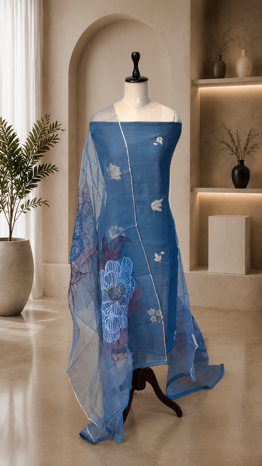 Mul Silk Unstitched Suit