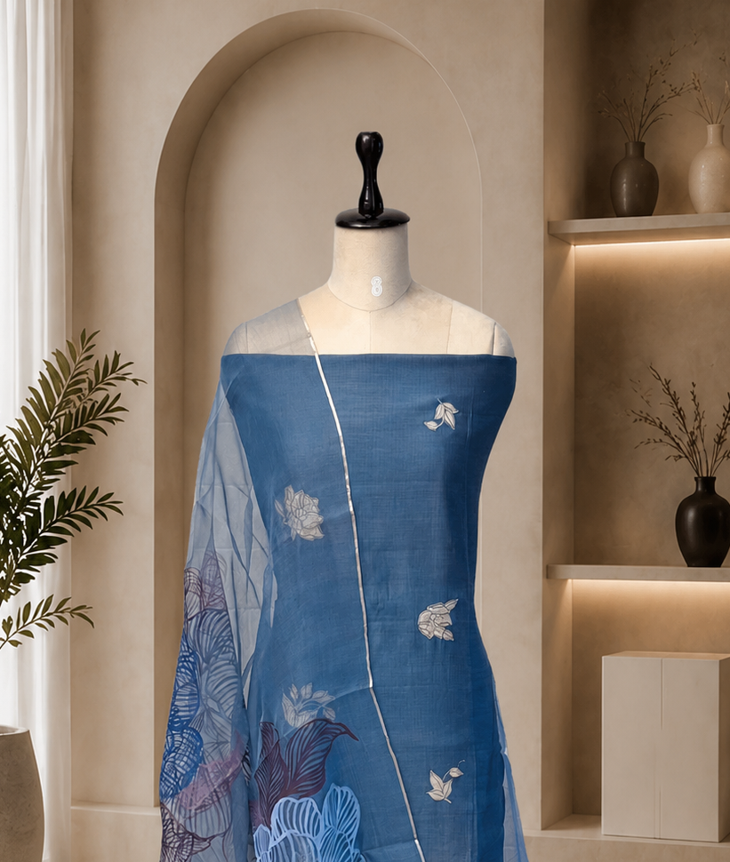 Mul Silk Unstitched Suit