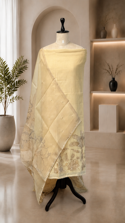 Mul Silk Unstitched Suit