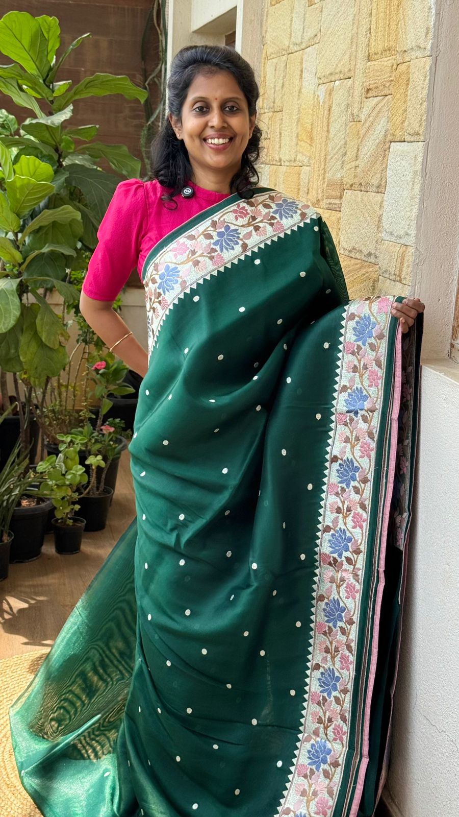 Tissue Floral Embroidered