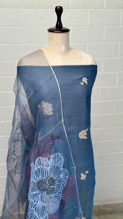 Mul Silk Unstitched Suit
