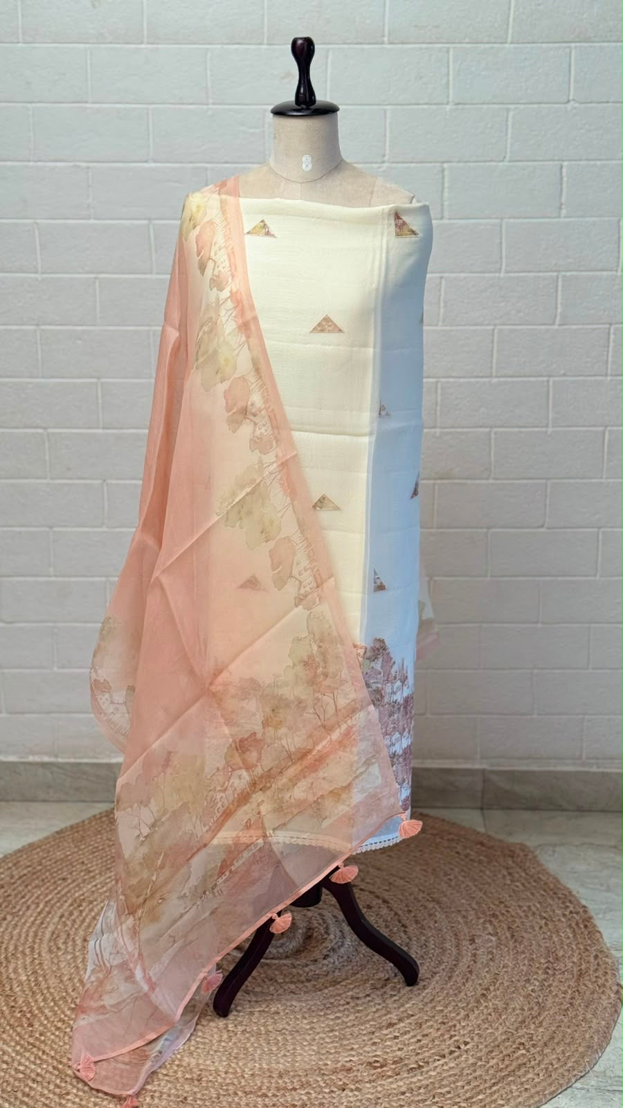 Organza Silk Unstitched Suit