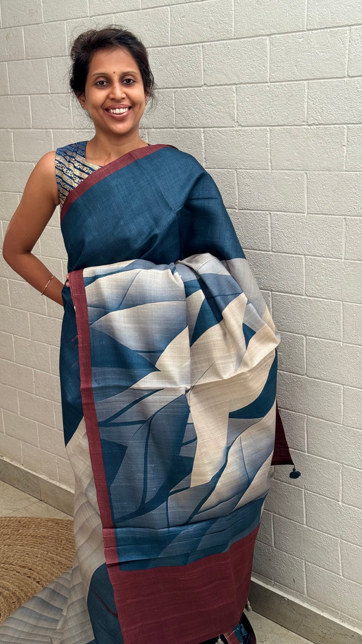 Pure Tussar Print Saree