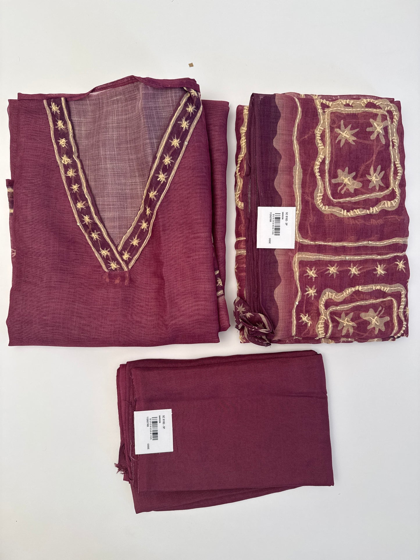 Linen Kantha Unsticthed Suit