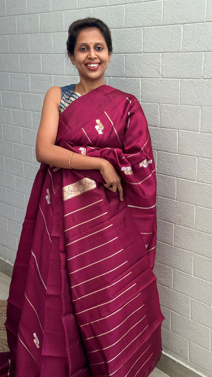 Pure Raw Mango Khatan Silk Saree