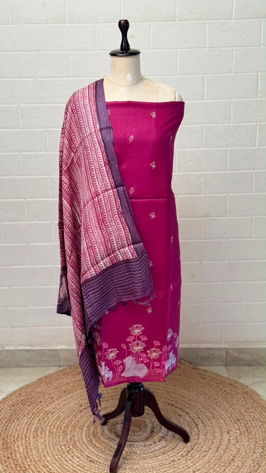 Tussar Silk Unstitched Suit