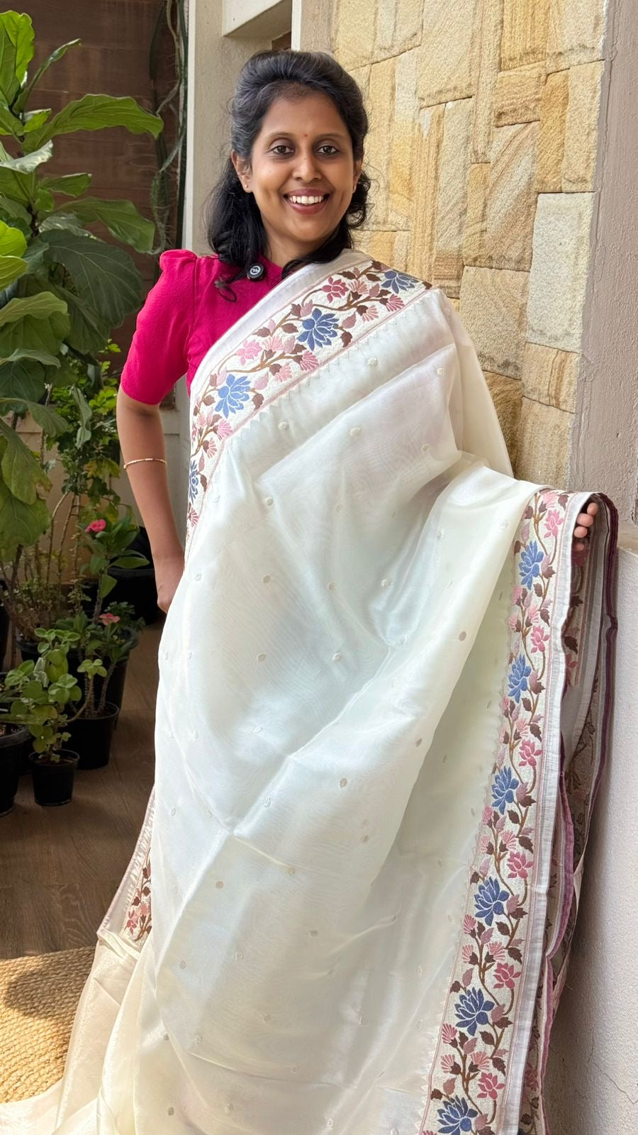 Tissue Floral Embroidered