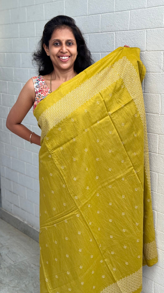 Tussar Chikankari