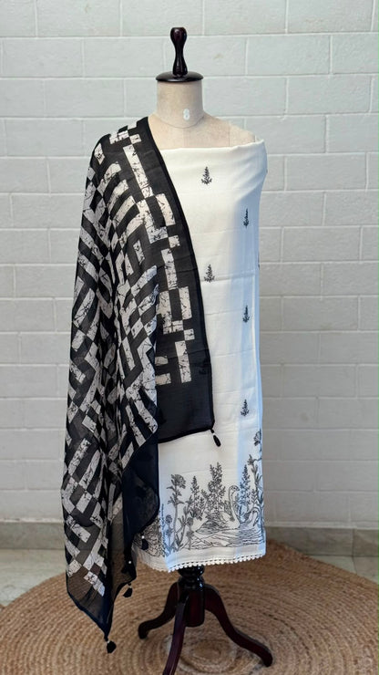Mul Silk Unstitched Suit