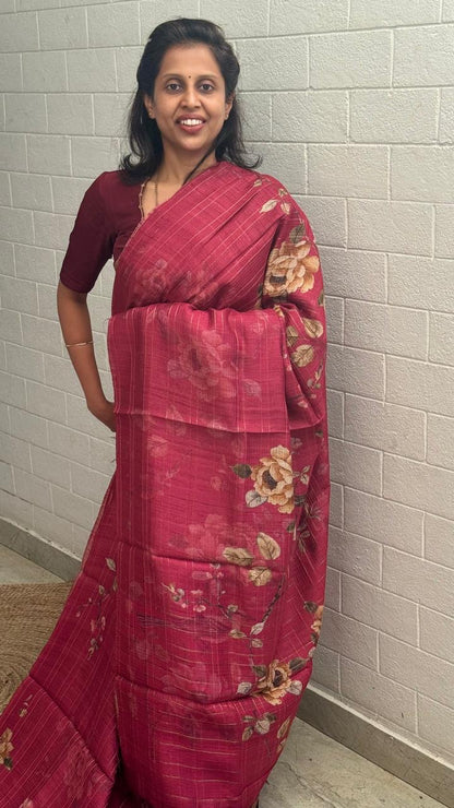 Pure Tussar Printed Saree