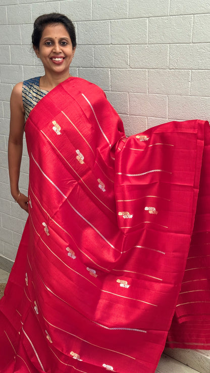 Pure Raw Mango Khatan Silk Saree