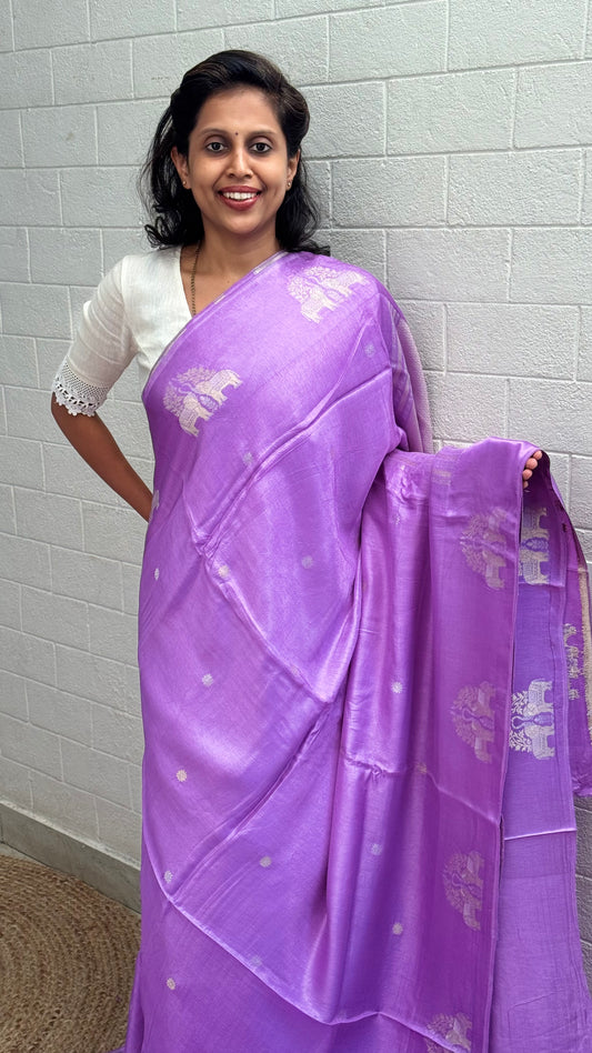 Viscose Elephant Border Saree
