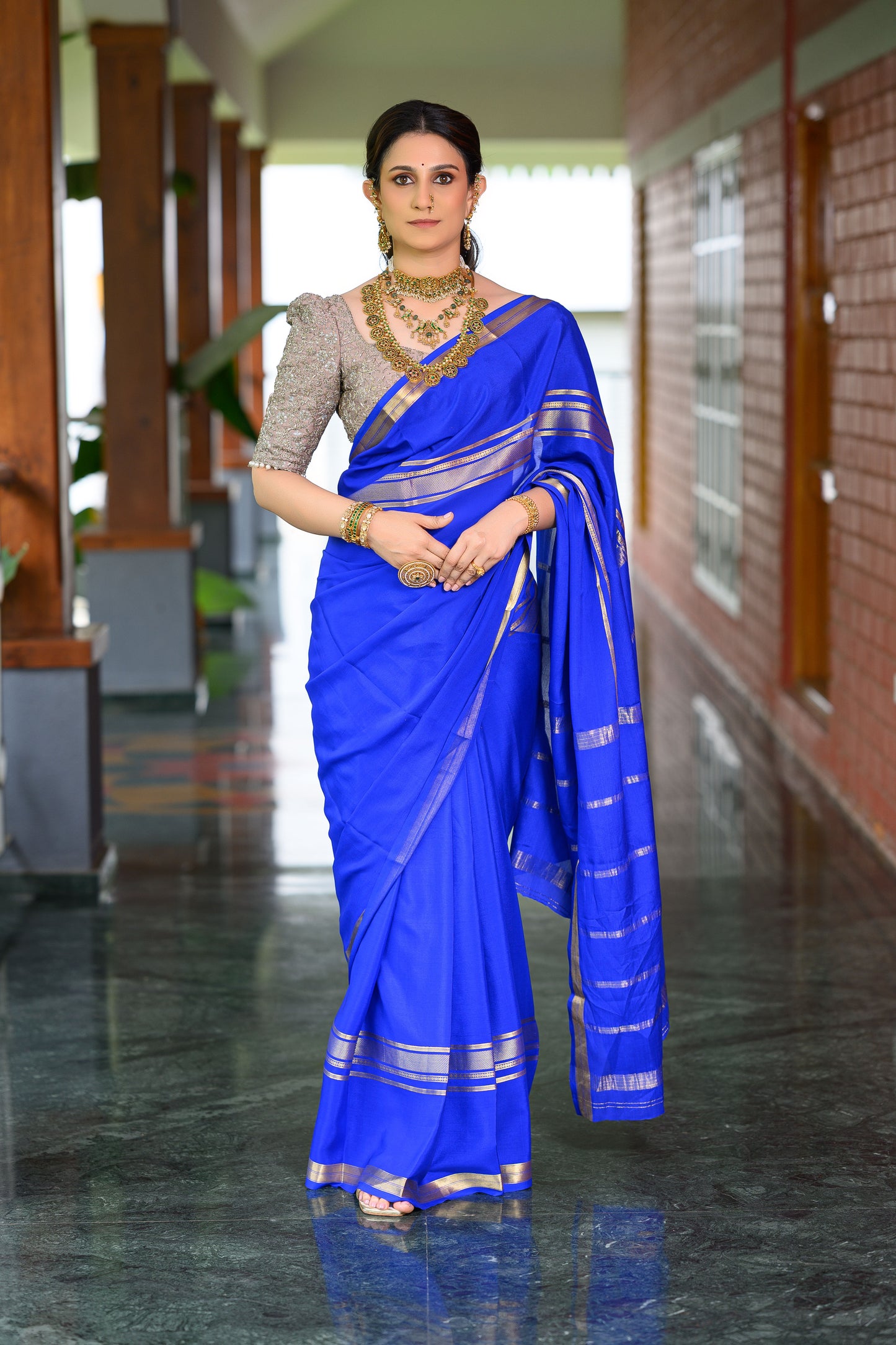 Royal Blue Mysore Crepe