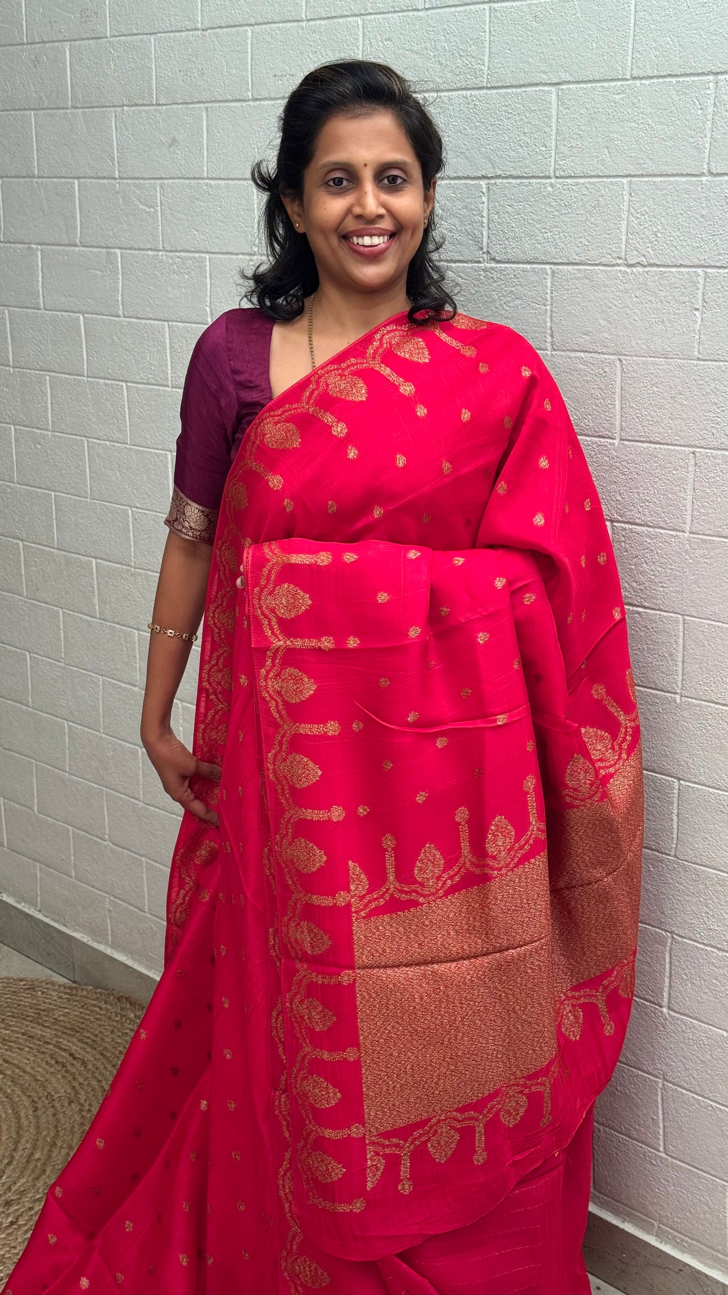 Moonga Tussar Antique Saree