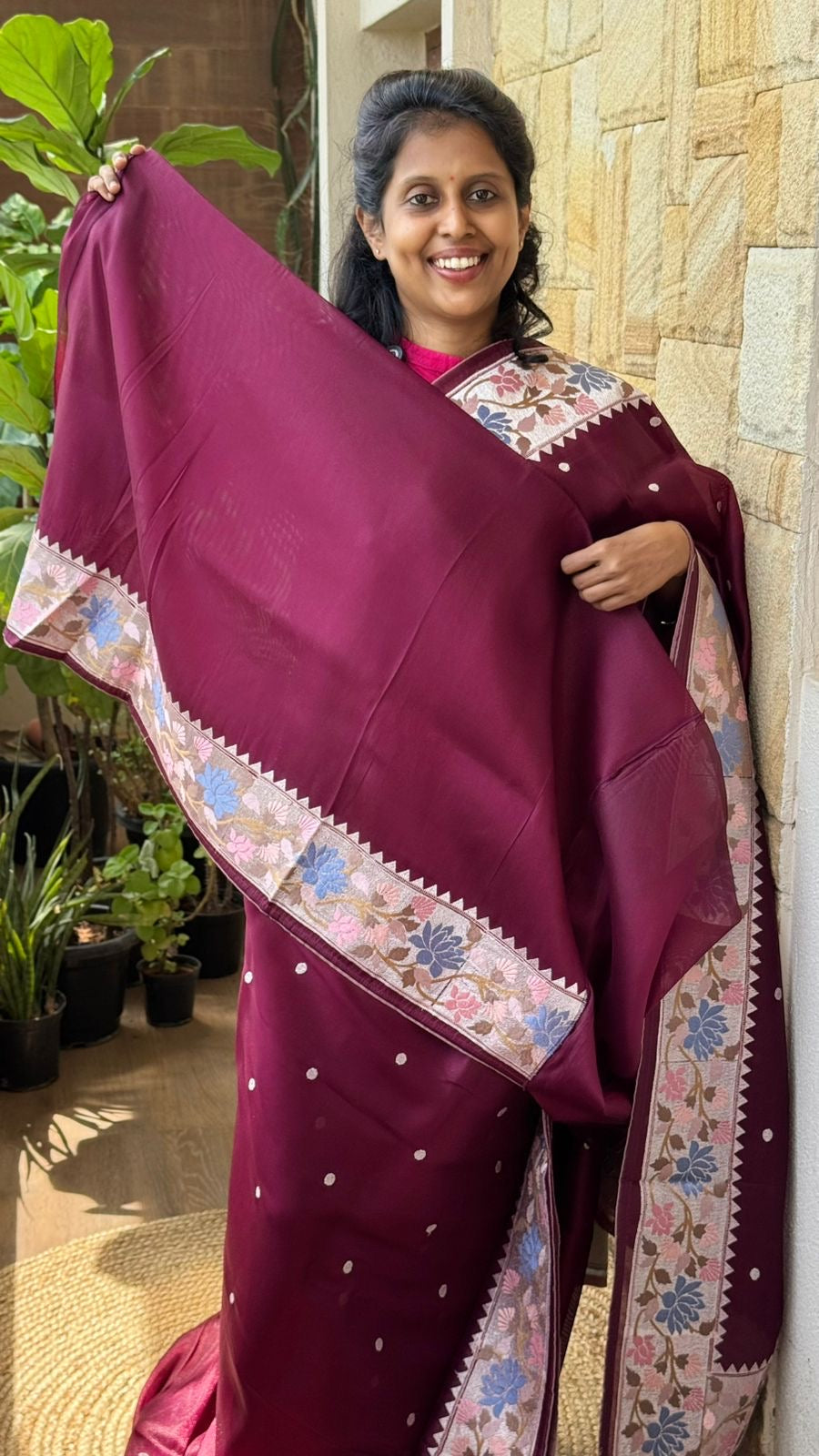 Tissue Floral Embroidered