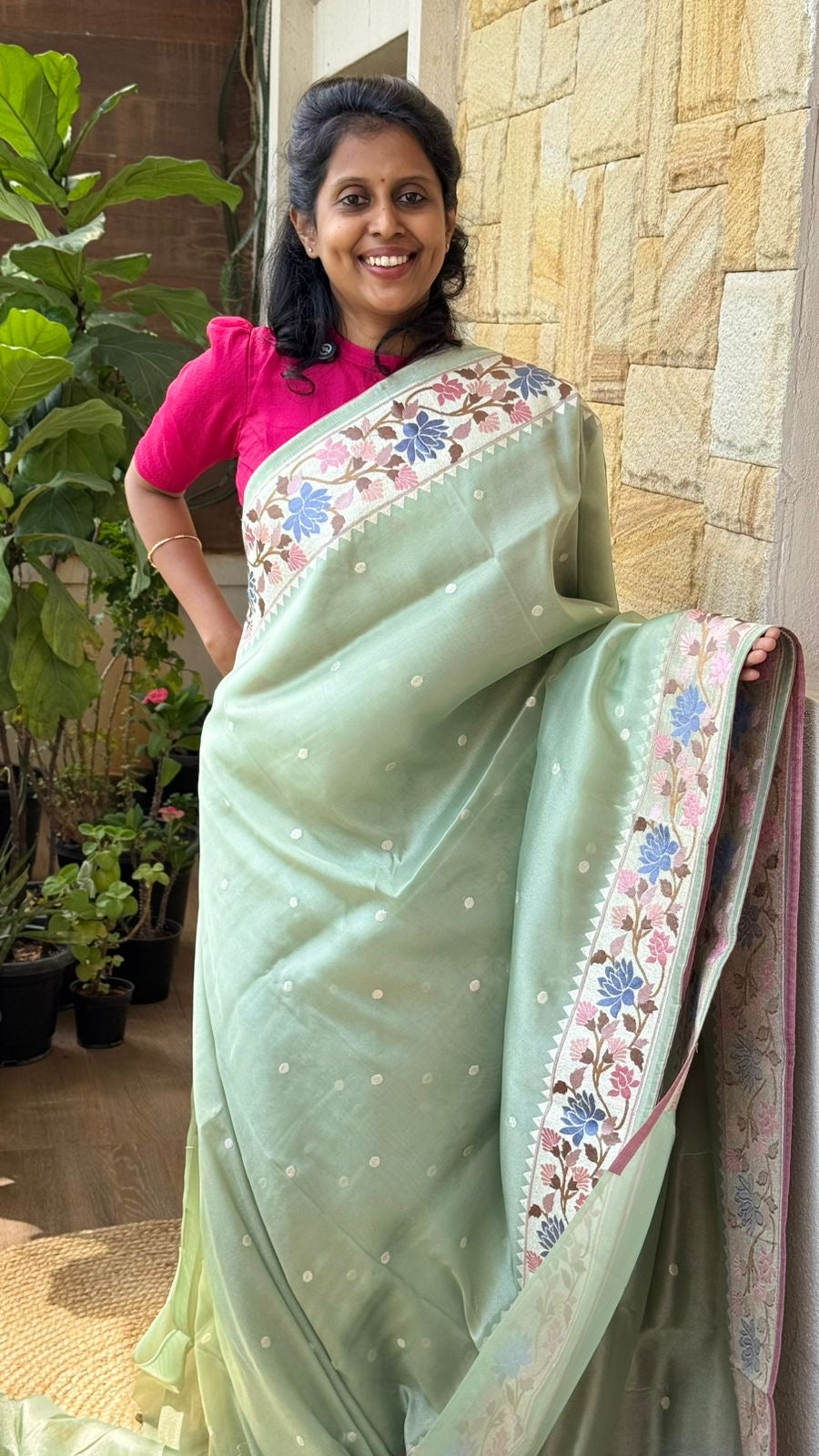Tissue Floral Embroidered