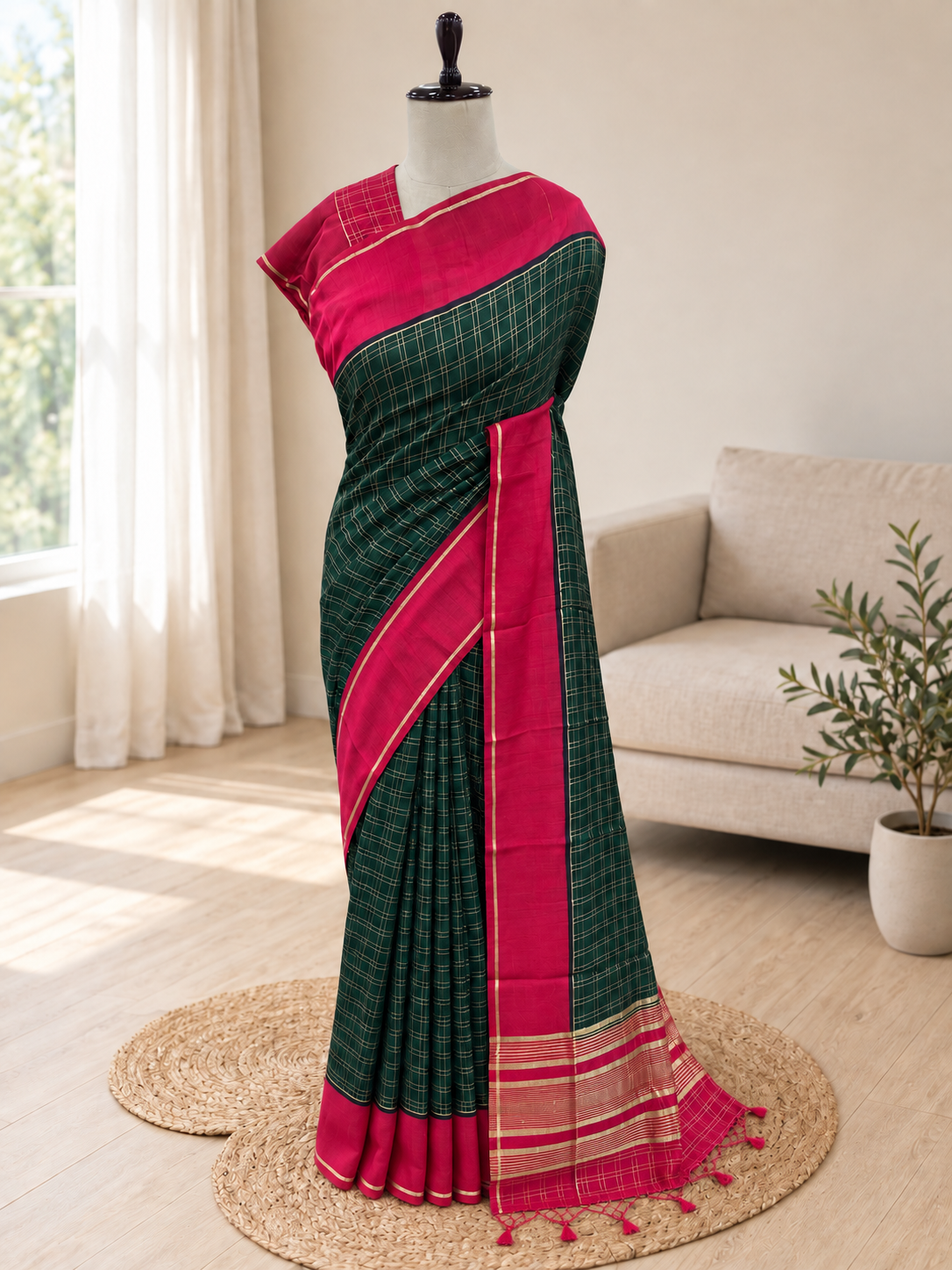 Assam Silk Checks Saree