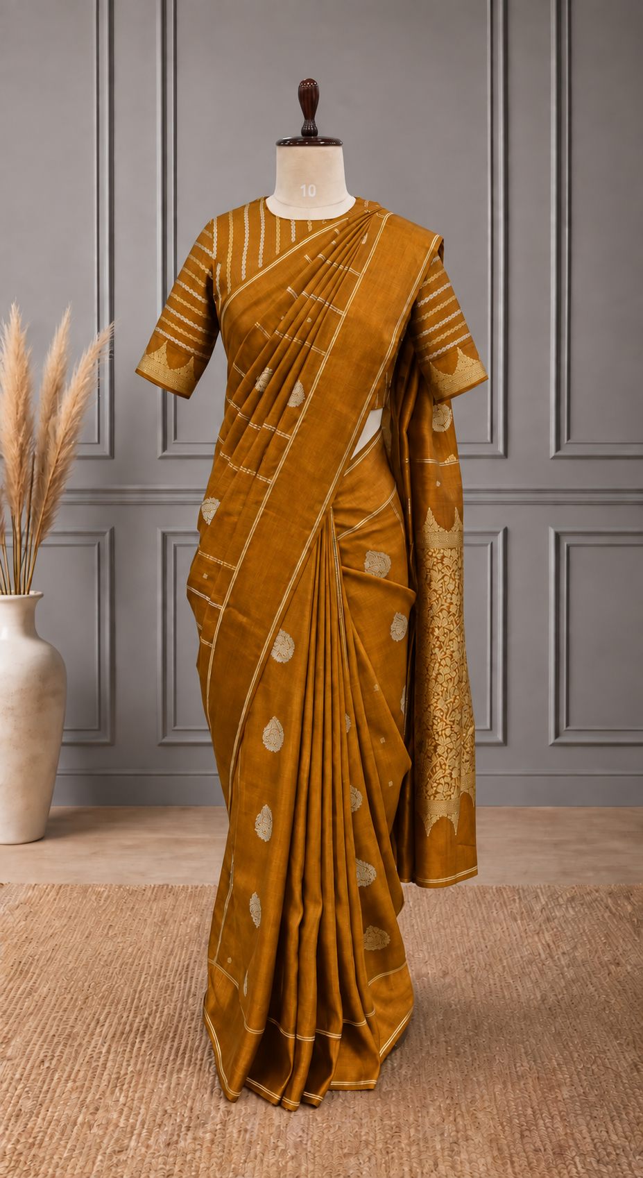 Blended Raw Mango Khatan Silk Saree
