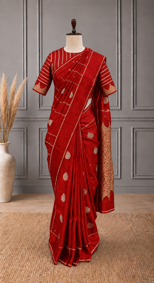 Blended Raw Mango Khatan Silk Saree