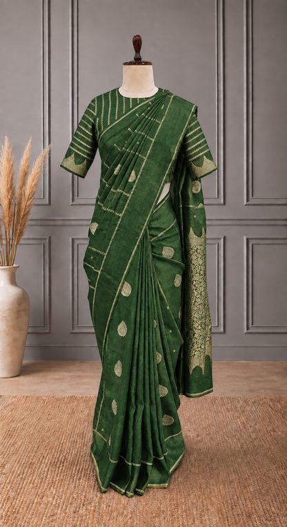 Blended Raw Mango Khatan Silk Saree