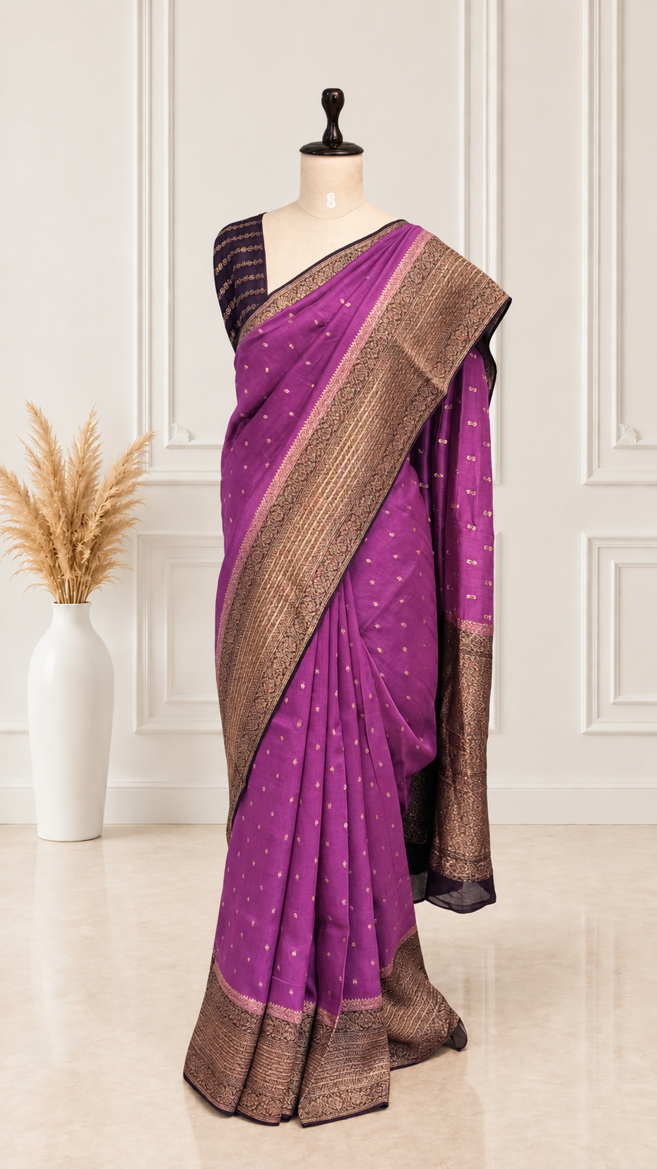 Moonga Tussar Antique Saree
