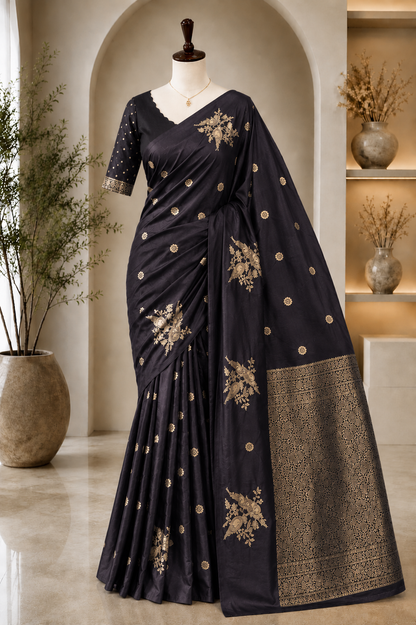 Blended Raw Mango Bird Saree