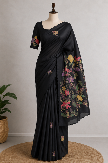 Tussar Embellished Saree
