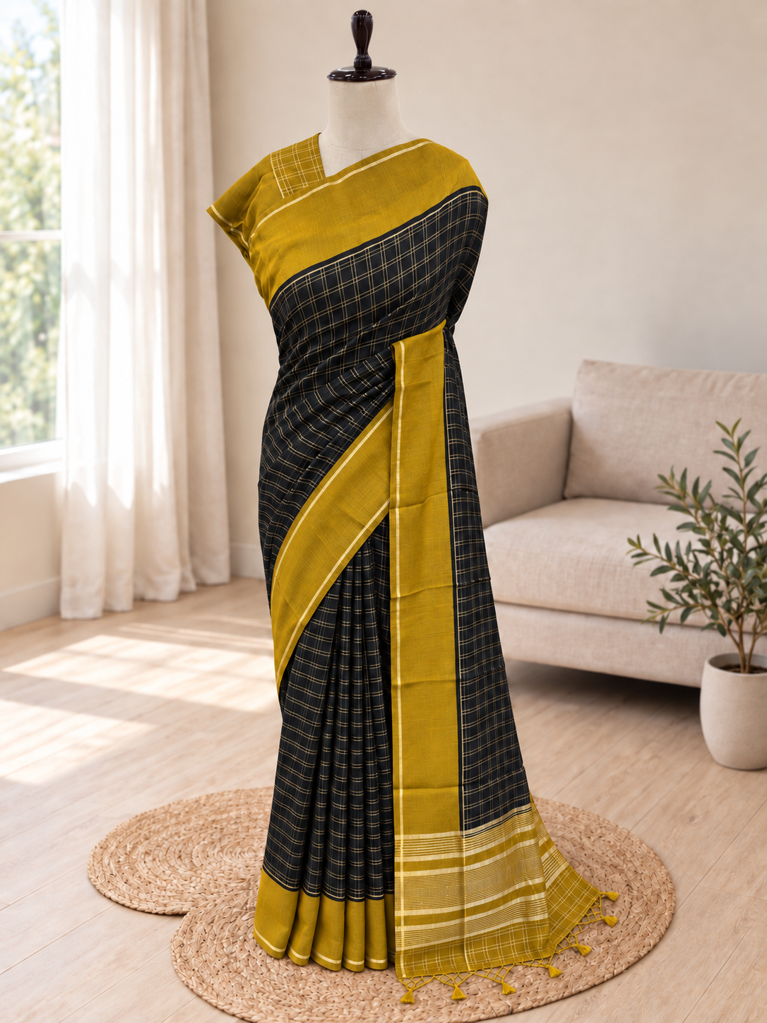 Assam Silk Checks Saree