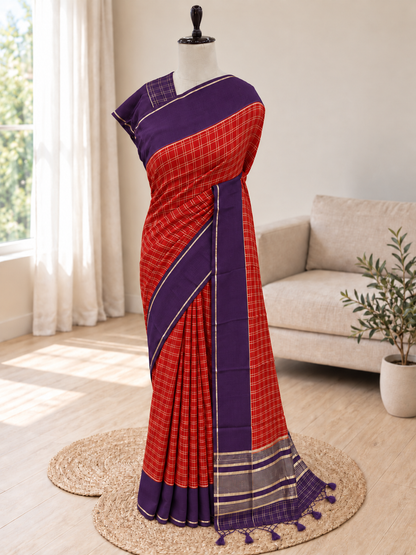Assam Silk Checks Saree