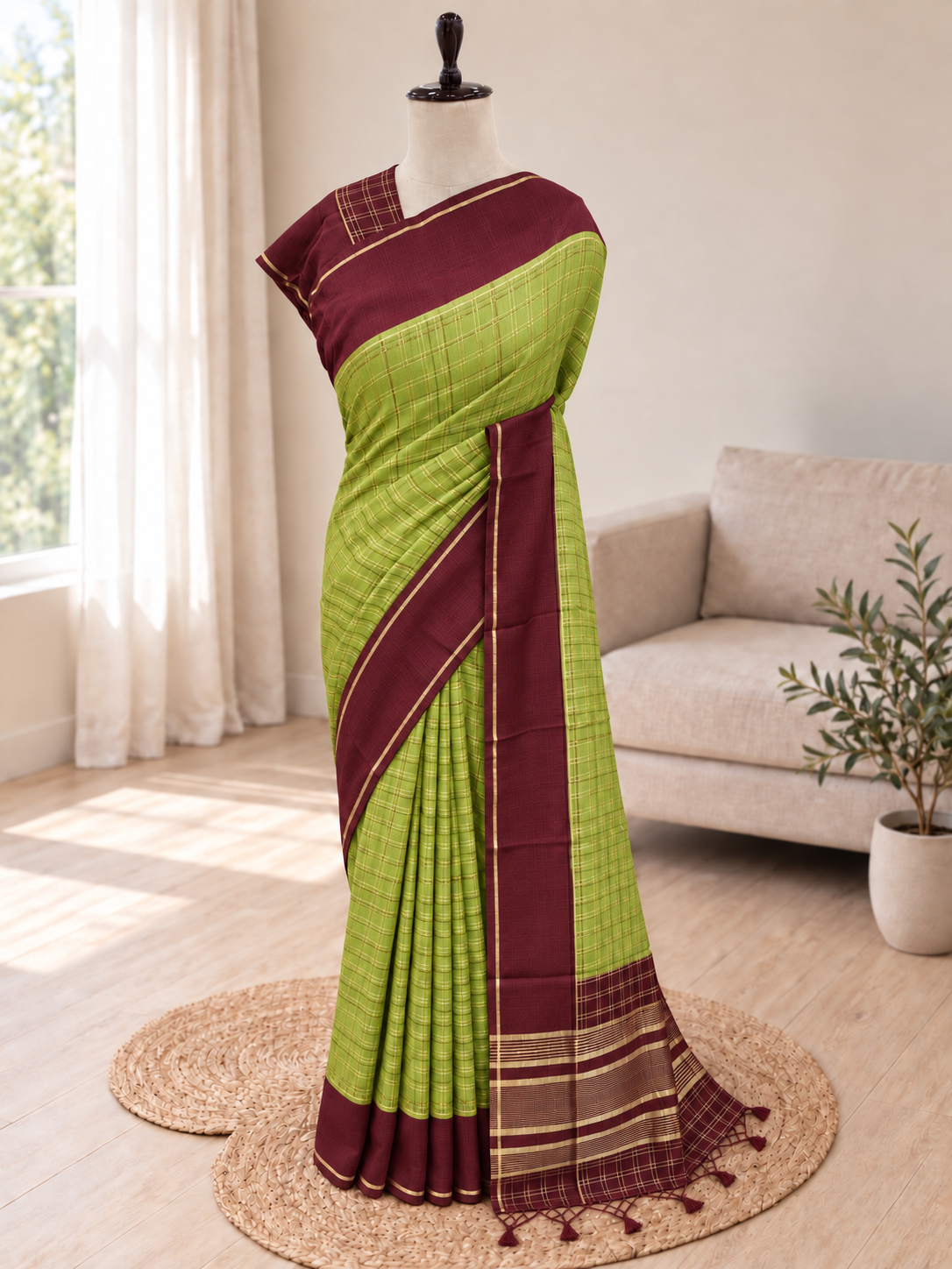 Assam Silk Checks Saree