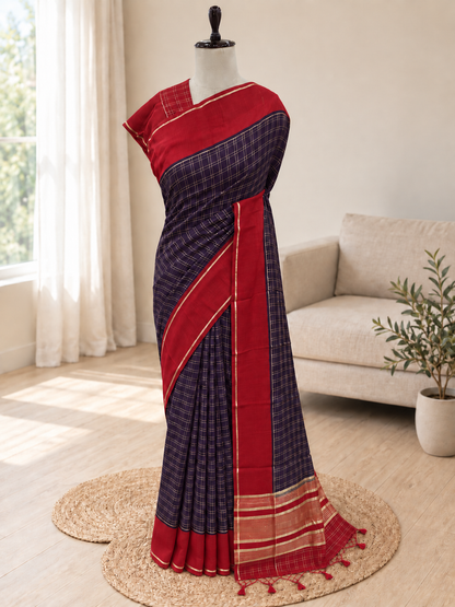 Assam Silk Checks Saree