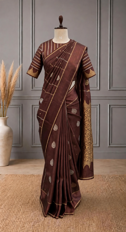 Blended Raw Mango Khatan Silk Saree