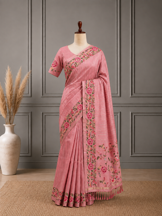 Blended Tussar Line Cross Stitch