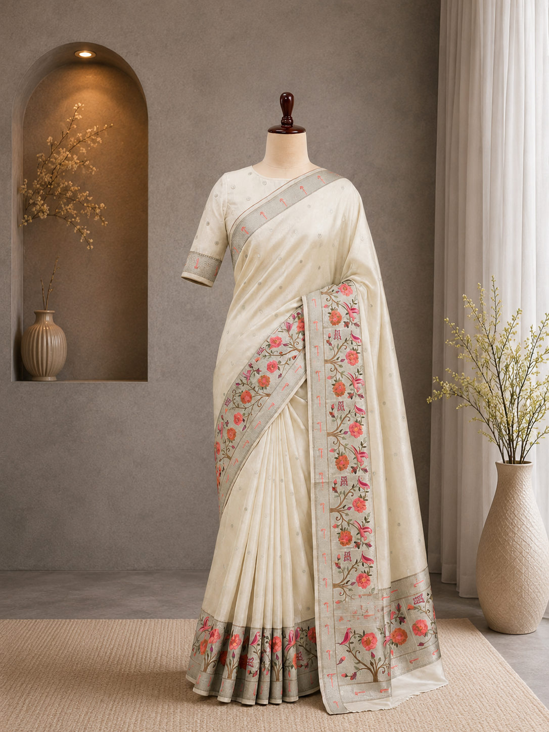 Tissue Silk Paithani Saree