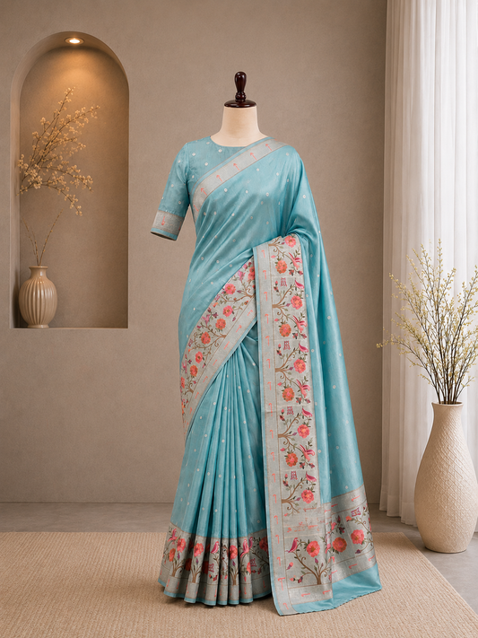 Tissue Silk Paithani Saree