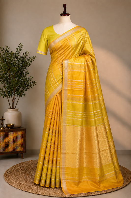 Pure Chiniya Silk Saree
