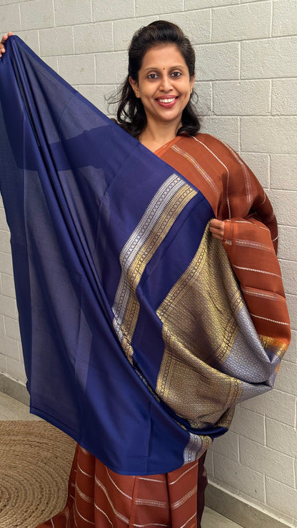Pure Crepe Stripe Saree