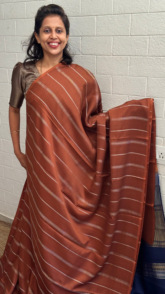 Pure Crepe Stripe Saree