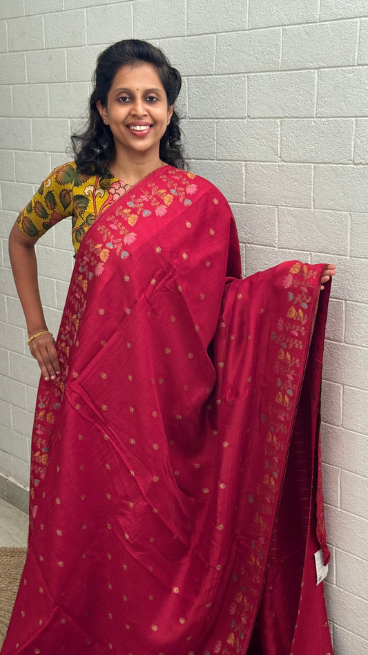 Moonga Tussar Silk Border