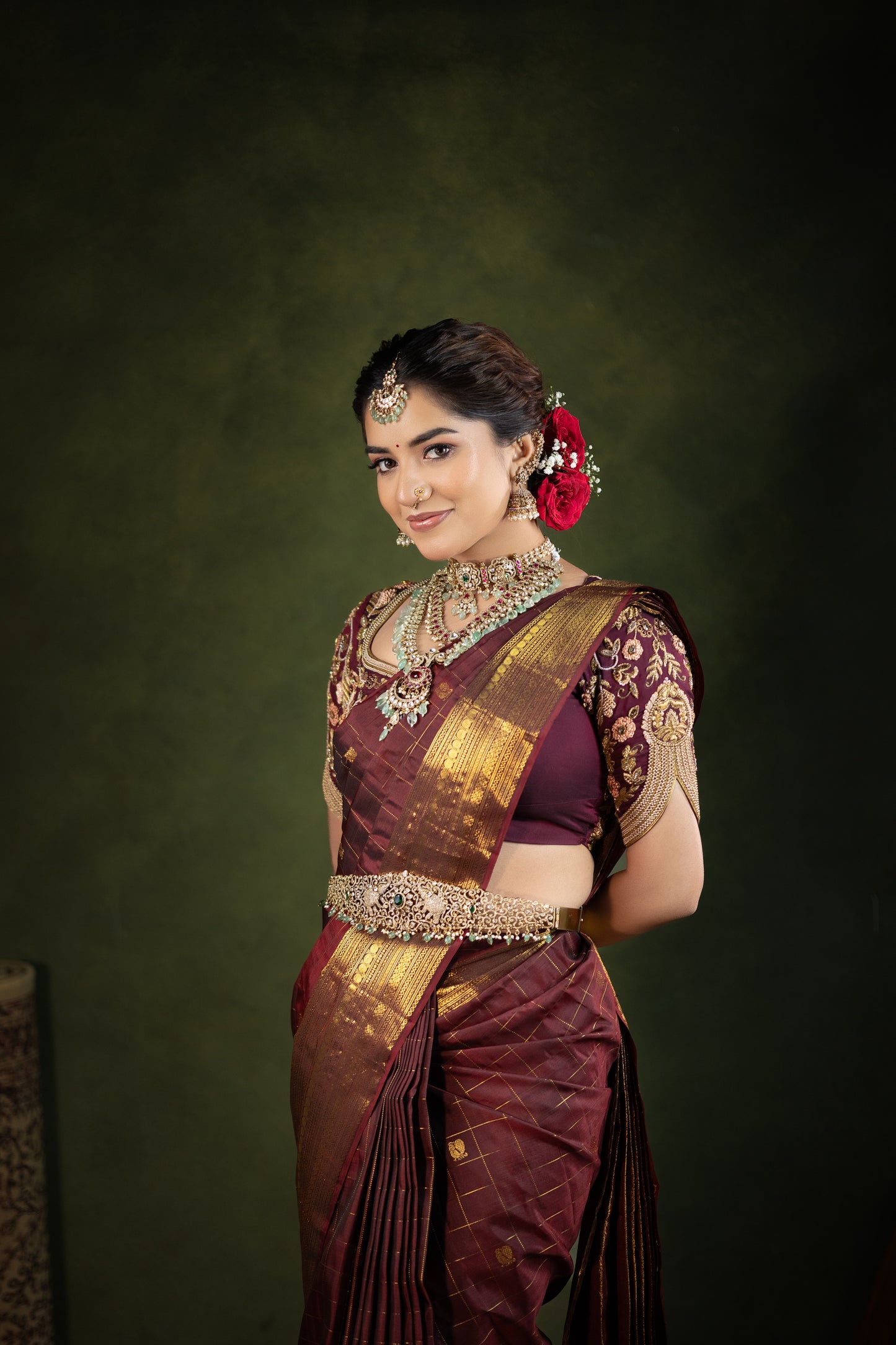 Reddish Brown Pure Kanjivaram