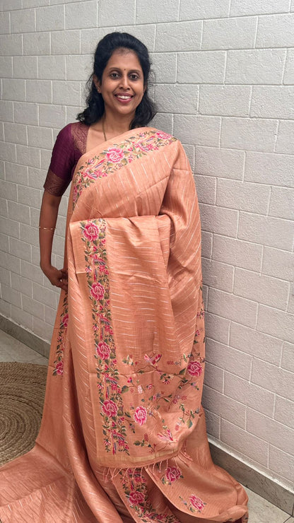 Blended Tussar Line Cross Stitch