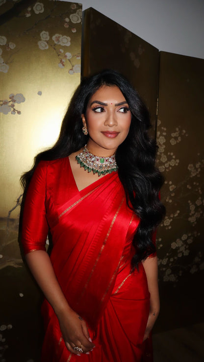 Vithya Red Mysore Silk