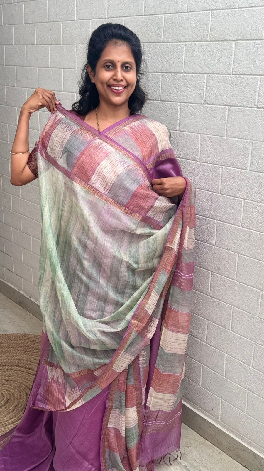 Georgette Printed Border Saree